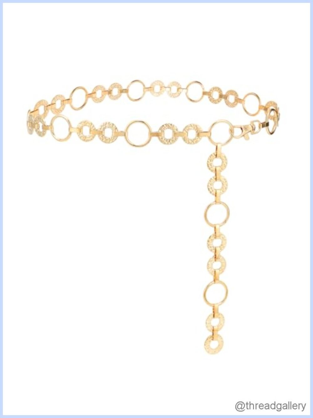 Women's Adjustable Chain Belt Gold Silver Tone Metal Waist Belt for Jeans Dress